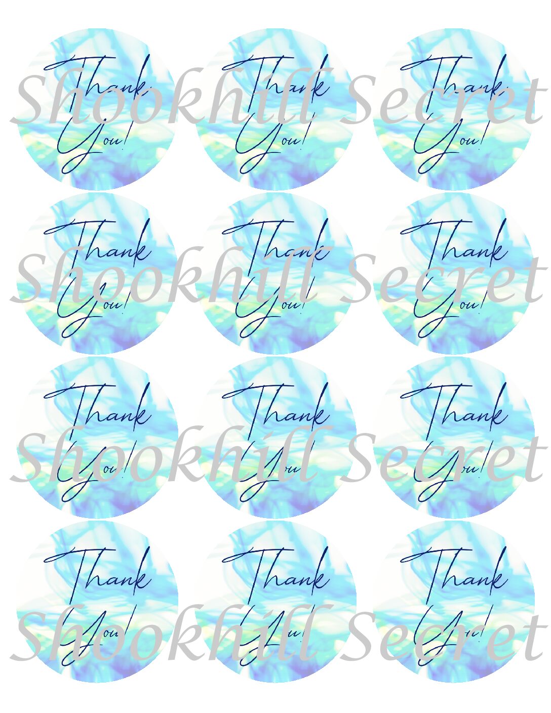 Thank You Round Label - Image 2