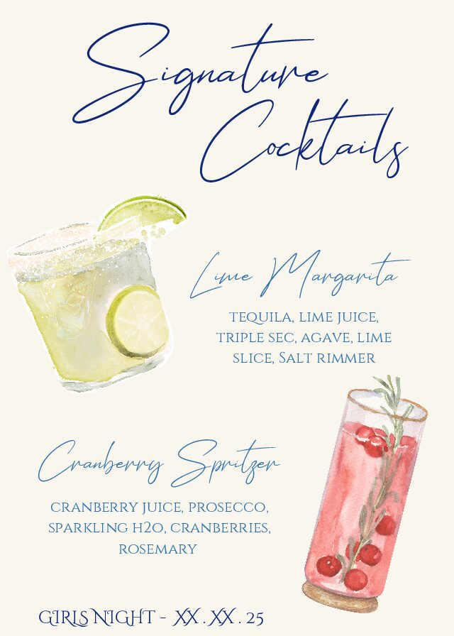 Signature Cocktail Template